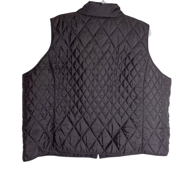 Talbots Petites Womens Black Puffer Vest Zip front Pockets Sz 3XL. - Picture 4 of 12